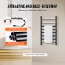 8 Bars Towel Warmer Rack Wall Mounted Heated Towel Rack for Bathroom Black Image 5