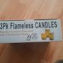 Flameless Led Pillar Candles/Set of Three Romote Controlled/Sizes: 8cm x 10cm, 8cm x 12.5cm & 8cm x 14.5cm ..Final Price Drop Image 2