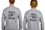 He and She is mine Couple Sweatshirts (set) great wedding gift present