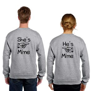 He and She is mine Couple Sweatshirts (set) great wedding gift present