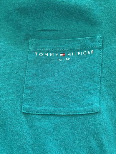 Boys Teal Green Tommy Hilfiger Crew-neck T-shirt