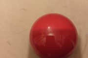 home decor red ceramic ball