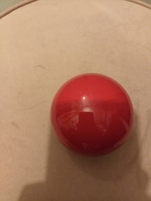 home decor red ceramic ball