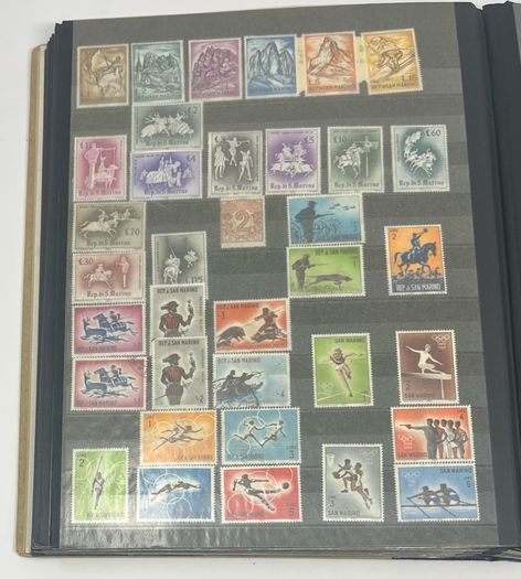 Collection: Cyprus, Greece, Italy and San Marino Stamps both mint an commemorative stamps on 41 pages