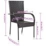 Stackable Outdoor Chairs 2 pcs Poly Rattan Brown Image 6