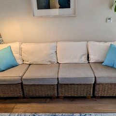 Modular Rattan Sofa - Wicker Garden or Conservatory Furniture