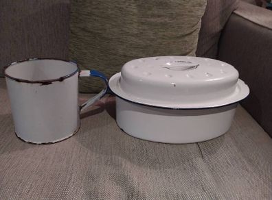 Enamel Baking Dish & Enamel MUG