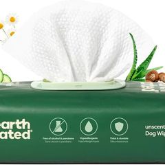Pet Wipes for Dogs, Hypoallergenic, Cleaning and Hydrating, for Grooming Paws, Body and Bums, Unscented, 100 Count