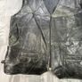 Black Patchwork Leather Vest Waistcoat - Zip Buckles - Large Image 5