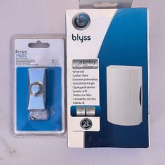 BRAND NEW Sealed Blyss Embry Wired Doorbell Chime and Byron Chrome Bell Push Kit