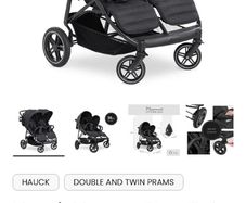 Hauck Uptown Duo Twin Double Pushchair Stroller  Excellent Condition