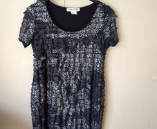 J'Aime la Vie Dress Navy/Silver Size 14