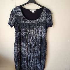 J'Aime la Vie Dress Navy/Silver Size 14