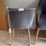 3 cushioned grey island chairs Image 4