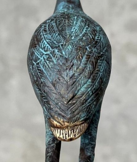 Crane (35cm) - Patinated Bronze