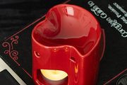 3in1 Set: Heart-shaped Tea Light Holder &amp; Aroma Oil Burner - unique gift