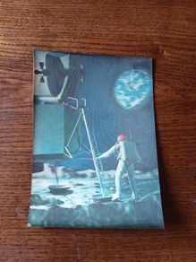 Vintage 3D Lunar Landing Postcard