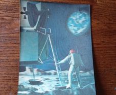 Vintage 3D Lunar Landing Postcard