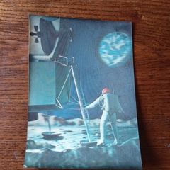 Vintage 3D Lunar Landing Postcard