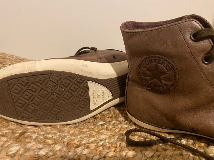 Converse Brown Leather Slim Sole