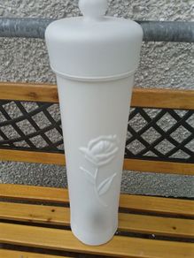 White Plastic Toilet Paper Holder