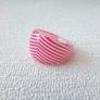 Pink White Lucite Ring Image 6