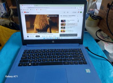 HP Laptop, Model TPN-Q189, Blue, Intel Core i5-7200U CPU 7th Generation, 2.5GHz, 4GB Ram, 118GB SSD, Windows 11, Microsoft Edge, Chrome