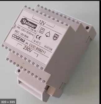 Galmar 230V to 12V Transformer for Door Entry Systems