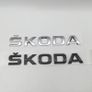 Skoda 3D ABS silver black for car Letter Lettering Emblem Rear tail trunk Decals badge sticker Decal styling Image 2