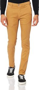 Replay Men's Zeumar Slim-Fit Hyperflex Hyperchino Color X-Lite Jeans with Stretch, Beige (Havana 325), 27W / 32L, Size S.