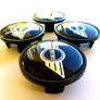 Only 2 ,caps left not full set. MINI BLACK LOGO Mini Cooper 54mm Alloy Wheel Center Caps cap Hub Cover 54 Image 4