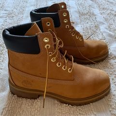 Original Timberland Women Premium 6-Inch Waterproof Boots 7W Yellow