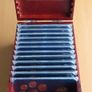 Euro coins sets + Special Edition Banknote Proof commemorative medals 2003 Collection in wood chest Image 4