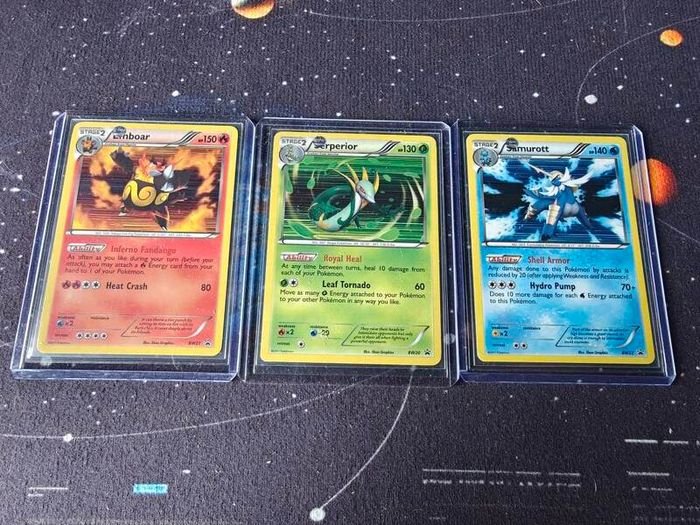 Emboar, Superior, Samurott pokemon cards