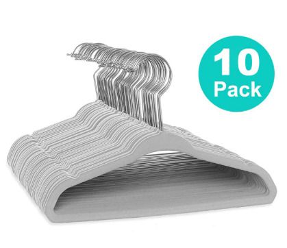 BRAND NEW 10pcs Non-Slip Velvet Kids Hangers For Jackets, Pants, & Dress Clothes hangers for clothes