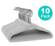 BRAND NEW 10pcs Non-Slip Velvet Kids Hangers For Jackets, Pants, & Dress Clothes hangers for clothes