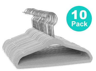 BRAND NEW 10pcs Non-Slip Velvet Kids Hangers For Jackets, Pants, & Dress Clothes hangers for clothes