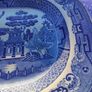19th Century Willow Pattern Stoneware Platter Image 8
