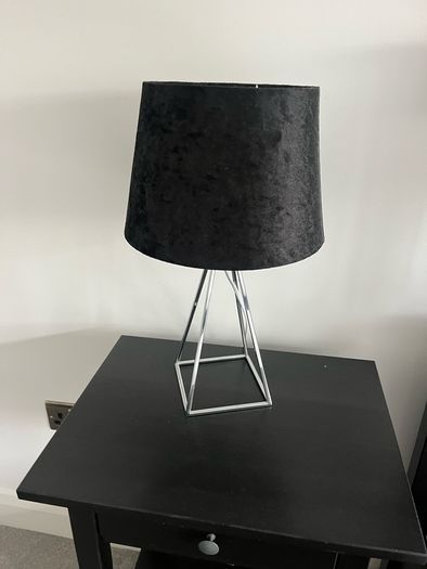 Black table lamps x2