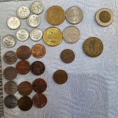 20 EURO FOR ALL! PRICE DROPP - Mixed Coin Lot - US Dimes/Quarters, Canadian Loonies, Egyptian Pound & Old Irish 20p Foreign coins lot collectible coins US quarters Canadian dollar loonie pre euro Irish coins Irish 20p horse Egyptian pound coin coin co