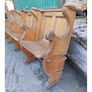 Four Seater Oak Pew  Folding Seats 4  KAS449 Image 3