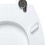 Brand new wood toilet seat, stainless steel release hinge Image 6