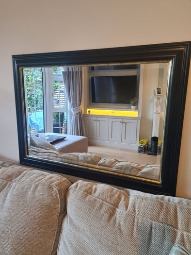 Large Charcoal Black Wall Mirror