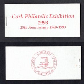 1993 Ireland Cork Philatelic Exhibition Booklet . Contains 2 X 32p Centenary of the Irish Amateur Swimming Association Commemorative Stamps No 144
