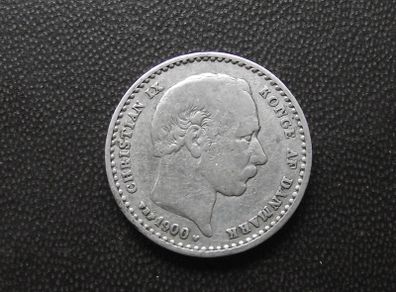 1900 Denmark. Christian IX. Silver 25 ore. Nice Condition!