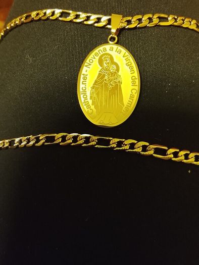 Gold Blessed St Virgin Mary Pendant