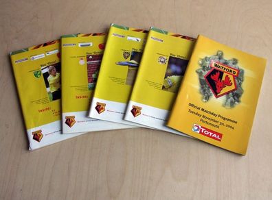 Watford football programmes