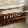 Solid Wood Console Table with Glass Top Image 3