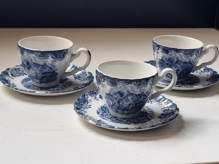 Johnson Brothers English Country Life Coffee Trios x 3