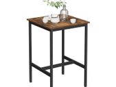 High bar table bar table, bar table, high dining table, lectern with sturdy steel frame, 60 x 60 x 92 cm, easy assembly, kitchen, industrial style, vintage brown-black